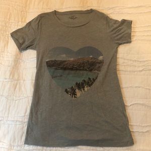 Gray, California-scene J. Crew graphic tee
